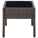STOLIK OGRODOWY BRĄZOWY 75X40X37CM RATTAN PE
