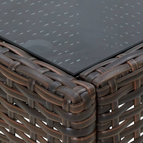 STOLIK OGRODOWY BRĄZOWY 75X40X37CM RATTAN PE