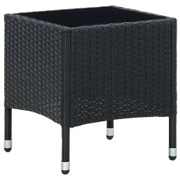 STOLIK OGRODOWY CZARNY 40X40X45CM RATTAN PE