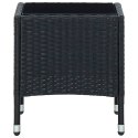 STOLIK OGRODOWY CZARNY 40X40X45CM RATTAN PE