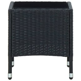 STOLIK OGRODOWY CZARNY 40X40X45CM RATTAN PE