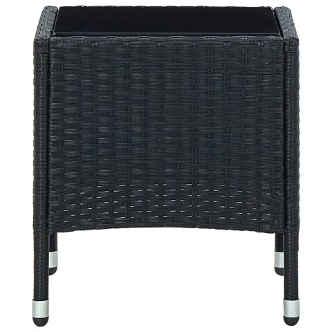 STOLIK OGRODOWY CZARNY 40X40X45CM RATTAN PE