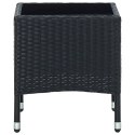 STOLIK OGRODOWY CZARNY 40X40X45CM RATTAN PE