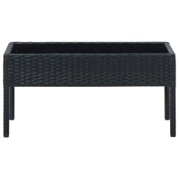STOLIK OGRODOWY CZARNY 75X40X37CM RATTAN PE