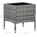 STOLIK OGRODOWY SZARY 40X40X45CM RATTAN PE