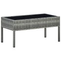 STOLIK OGRODOWY SZARY 75X40X37CM RATTAN PE