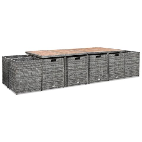 13-CZ. ZESTAW MEBLI DO OGRODU Z PODUSZKAMI RATTAN PE ANTRACYT