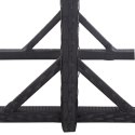 STÓŁ OGRODOWY CZARNY 110X53X72CM SZKŁO I POLIRATTAN