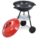 PRZENOŚNY GRILL WĘGLOWY XXL Z KÓŁKAMI 44CM