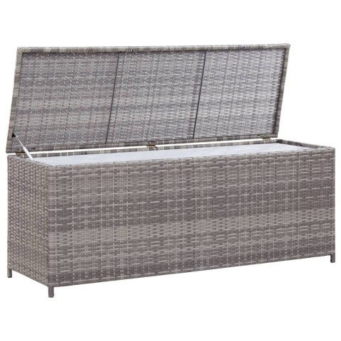 SKRZYNIA OGRODOWA SZARA 120X50X60CM RATTAN PE