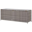 SKRZYNIA OGRODOWA SZARA 120X50X60CM RATTAN PE