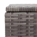SKRZYNIA OGRODOWA SZARA 120X50X60CM RATTAN PE
