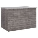 SKRZYNIA OGRODOWA SZARA 150X100X100CM RATTAN PE