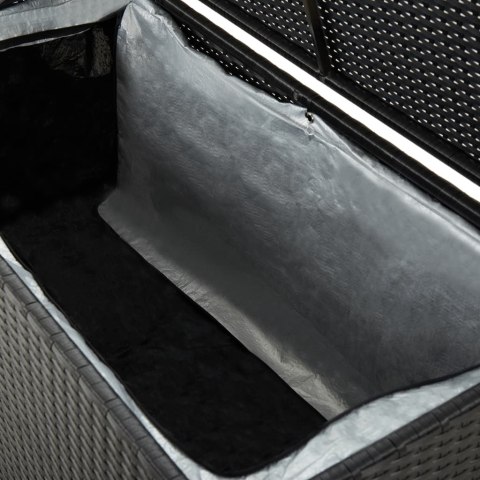 SKRZYNIA OGRODOWA Z POLIRATTANU 100X50X50CM CZARNA