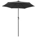 PARASOL ANTRACYTOWY 200X211CM ALUMINIUM