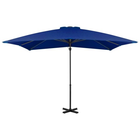 PARASOL WISZĄCY NA ALUMINIOWYM SŁUPKU 250X250CM LAZUROWY