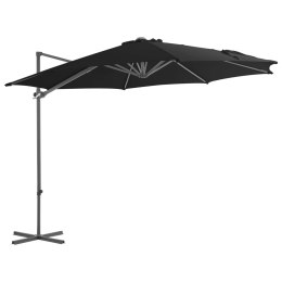 PARASOL WISZĄCY NA STALOWYM SŁUPKU 300CM CZARNY