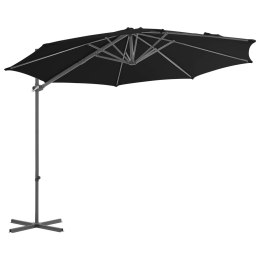 PARASOL WISZĄCY NA STALOWYM SŁUPKU 300CM CZARNY