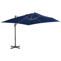 PARASOL WISZĄCY Z ALUMINIOWYM SŁUPKIEM 3X3 M BŁĘKIT LAZUR