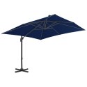 PARASOL WISZĄCY Z ALUMINIOWYM SŁUPKIEM 3X3 M BŁĘKIT LAZUR