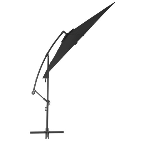 PARASOL WISZĄCY Z ALUMINIOWYM SŁUPKIEM 300CM CZARNY