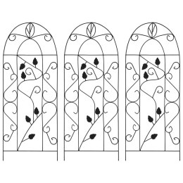 PODPÓRKI DO ROŚLIN PNĄCYCH 3SZT CZARNE 40X100CM ŻELAZO