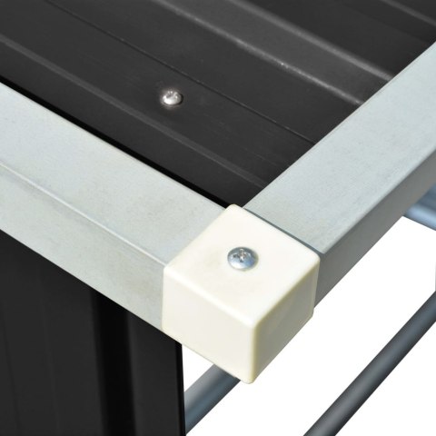 WIATA NA DREWNO STAL GALWANIZOWANA 163X83X154CM ANTRACYTOWA