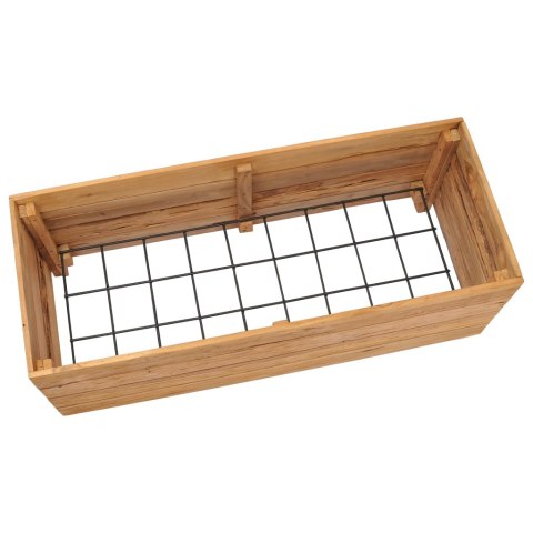 PODWYŻSZONA DONICA 100X40X38CM DREWNO TEKOWE Z ODZYSKU I STAL