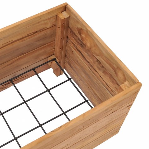 PODWYŻSZONA DONICA 100X40X38CM DREWNO TEKOWE Z ODZYSKU I STAL