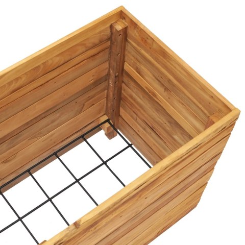 PODWYŻSZONA DONICA 100X40X55CM DREWNO TEKOWE Z ODZYSKU I STAL