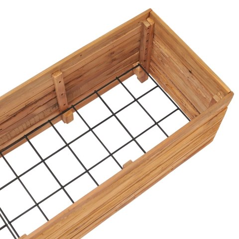 PODWYŻSZONA DONICA 150X40X38CM DREWNO TEKOWE Z ODZYSKU I STAL