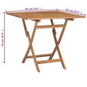 SKŁADANY STOLIK OGRODOWY 85X85X76CM LITE DREWNO TEKOWE