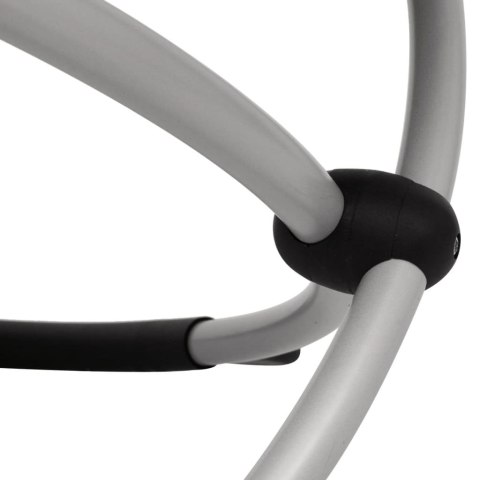 LEŻAK OGRODOWY Z GEOMETRYCZNĄ RAMĄ STALOWY KREMOWY