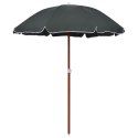 PARASOL NA STALOWYM SŁUPKU 180CM ANTRACYTOWY