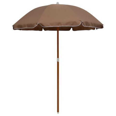 PARASOL NA STALOWYM SŁUPKU 180CM KOLOR TAUPE