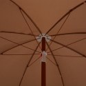 PARASOL NA STALOWYM SŁUPKU 180CM KOLOR TAUPE