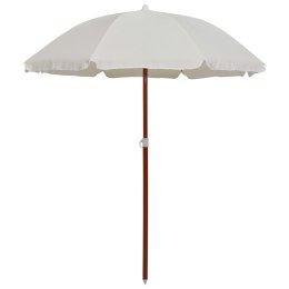 PARASOL NA STALOWYM SŁUPKU 180CM PIASKOWY