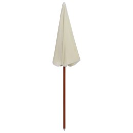 PARASOL NA STALOWYM SŁUPKU 180CM PIASKOWY
