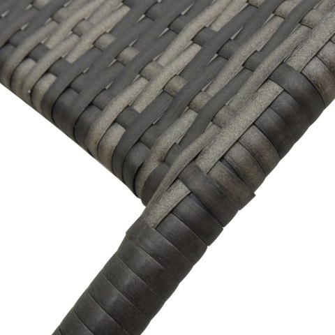 SKŁADANY LEŻAK POLIRATTAN SZARY