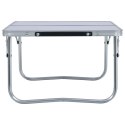 SKŁADANY STOLIK TURYSTYCZNY BIAŁY ALUMINIOWY 60X40CM