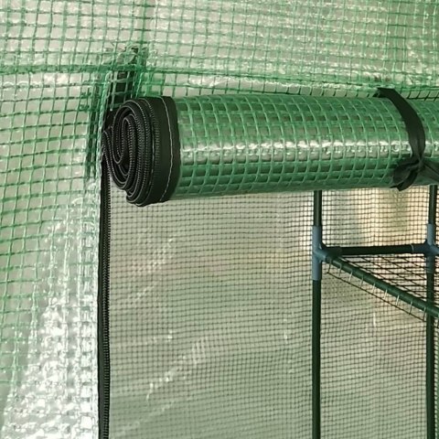 SZKLARNIA Z PÓŁKAMI STALOWA 143X143X195CM