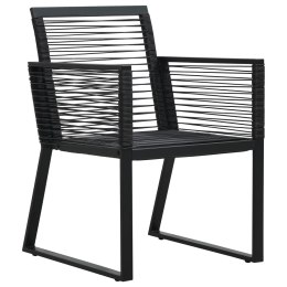 KRZESŁA OGRODOWE 2SZT CZARNE RATTAN DESIGN