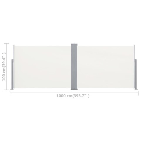 ZWIJANA MARKIZA BOCZNA KREMOWA 100X1000CM