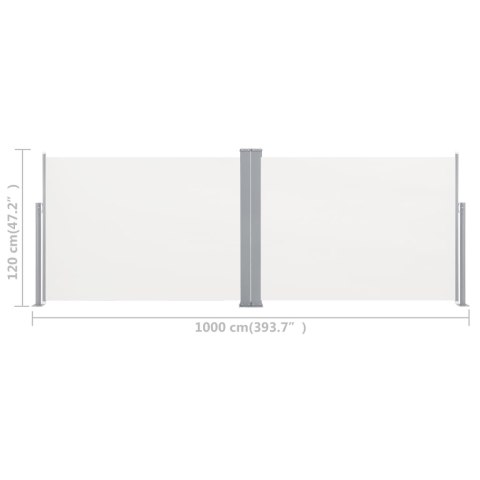 ZWIJANA MARKIZA BOCZNA KREMOWA 120X1000CM