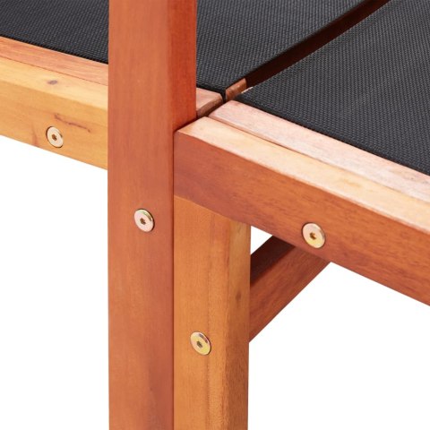 KRZESŁO OGRODOWE Z PODNÓŻKIEM EUKALIPTUS I TEXTILENE