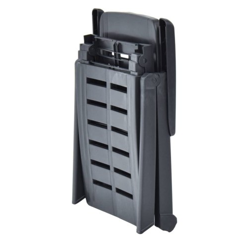 SKŁADANY LEŻAK OGRODOWY PLASTIKOWY ANTRACYTOWY