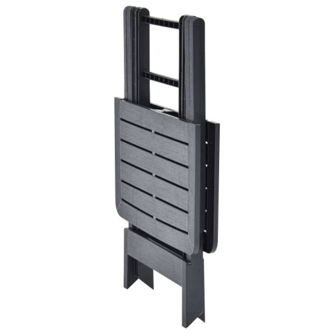 SKŁADANY STOLIK OGRODOWY ANTRACYTOWY 79X72X70CM PLASTIK