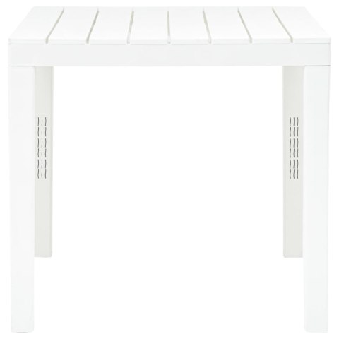 STOLIK OGRODOWY Z 2 ŁAWKAMI PLASTIKOWY BIAŁY