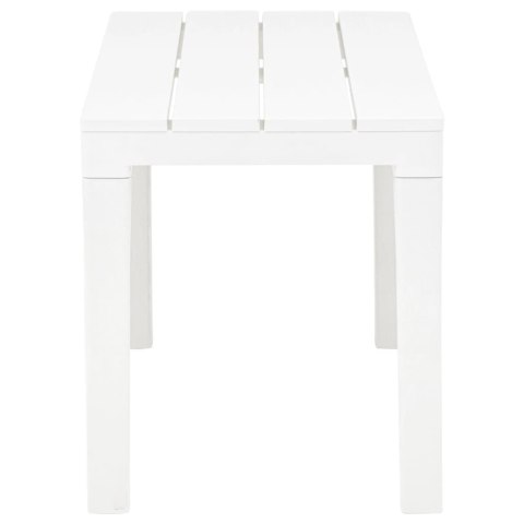 STOLIK OGRODOWY Z 2 ŁAWKAMI PLASTIKOWY BIAŁY