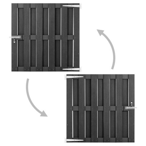 BRAMKA OGRODOWA WPC 100X100CM SZARA